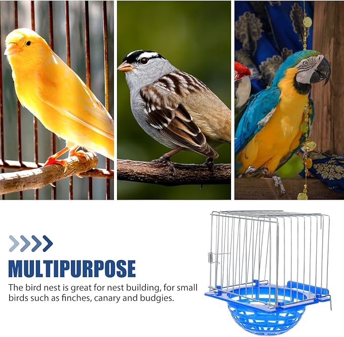Ipetboom Hatching Nest Hollow Cage Nest Bird Cage Pigeon Breeding Nest Canary Nest for Cages Bird Breeding Basin Pigeon Nest Bowl Pigeon Nesting Bowl Bird Nest Breeding Box Iron Wire