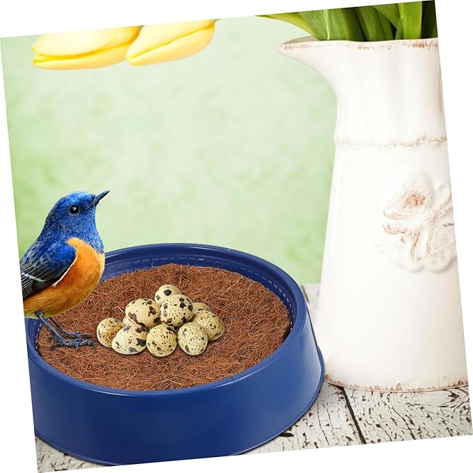 Reusable Pigeon Nesting Bowls with Nesting Pads 10.23X10.23X2.44In Durable Bird Cage Accessories for Breeding Hatching Indoor Outdoor Use