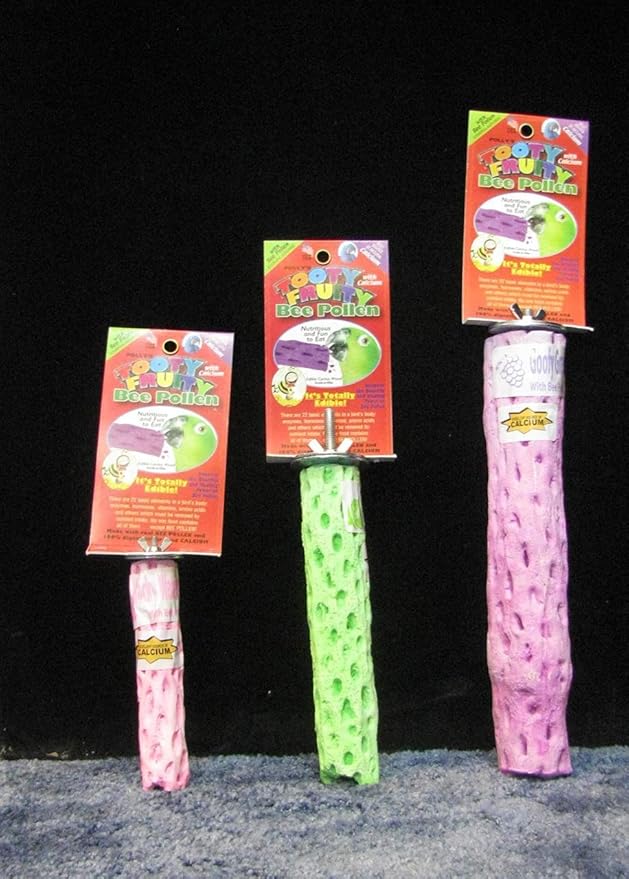 Polly's Tooty Fruity Pollen Bird Perch, Medium (Assorted Flavor)…