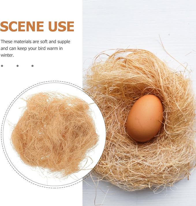 Yardwe 1bag Natural Bird Nesting Material Indoor DIY Bird Nest Supplies Raffia Grass for Parrots Hummingbirds Wild Birds for Bird House Cage Nesting