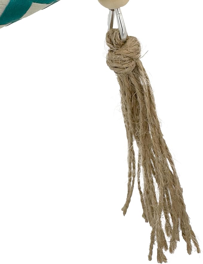 1703 Large Rainbow Rattan Sola Shredder - Handcrafted hanging foraging bird cage toy, Colorful rattan vine ball, Natural sola wood ball, Chewy bamboo finger traps, Natural jute twine, Lightweight part