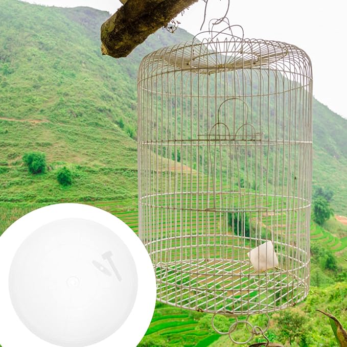 Ipetboom 4pcs Parrot Poop Tray Toilet Pan for Bird Cage Potty Holder for Parakeets and Cockatiels for Living Room and Garden Use Transparent