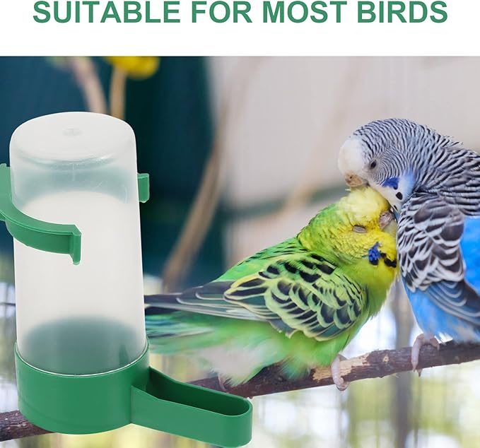 HANABASS 40pcs Automatic Bird Water Feeder Pigeon Water Dispenser for Easy Drinking Convenient Cage Accessory for Quails and Parrots Capacity Bowls
