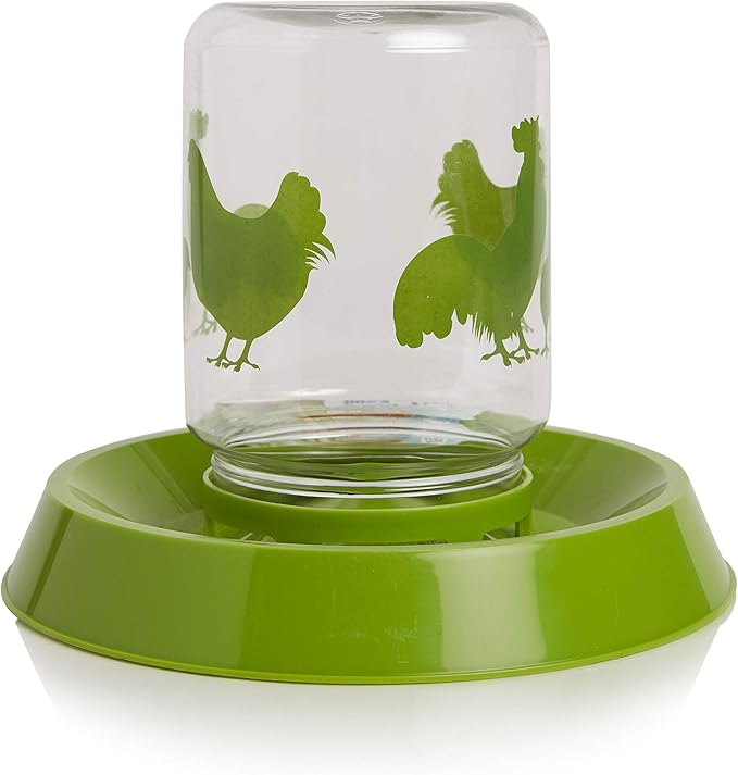 Lixit® Feeder or Waterer for Chickens and Other Wildlife - Made in USA (2 Quart - Pack of 2)