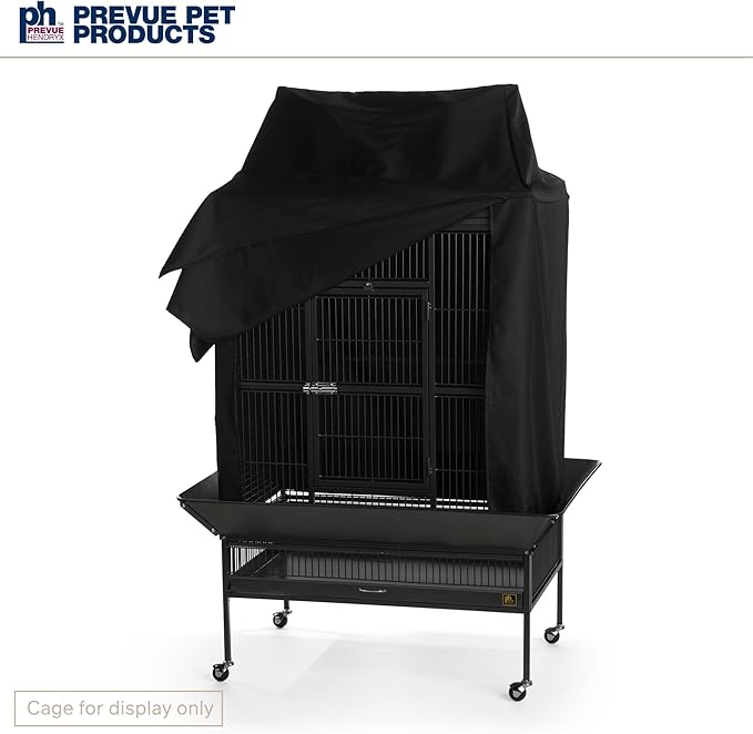 Prevue Pet Products Large Bird Cage Cover - 12505 Black 36" L x 24" W x 49" H