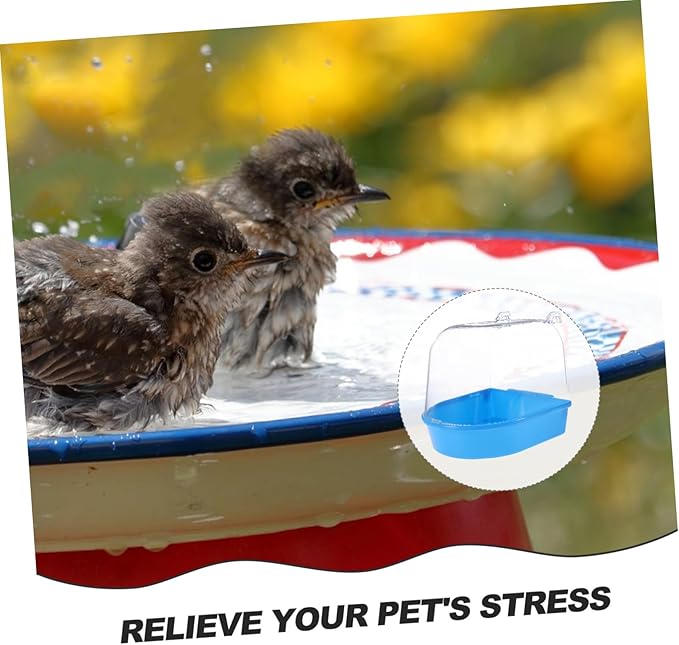 HANABASS Creative Parrot Bath Box Small Bird Shower Container for Bird Cage Accessories Material Safe and Practical Design
