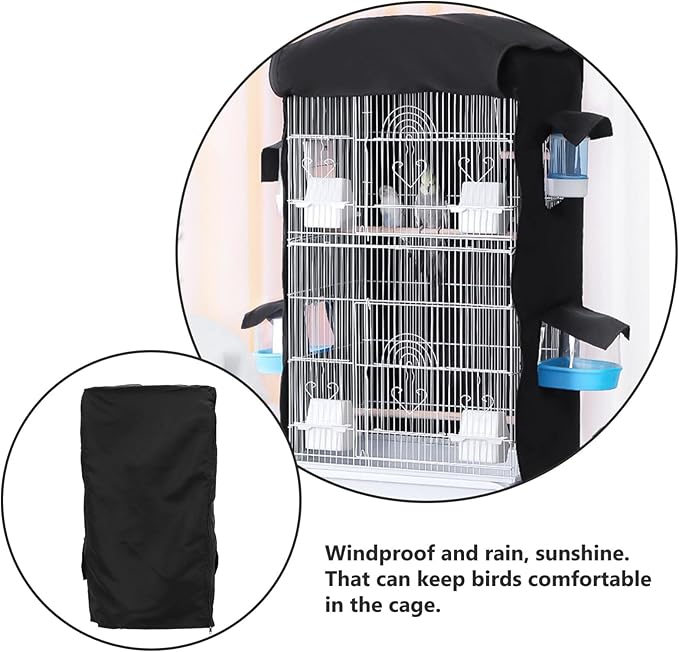 Milisten Light Blocking Bird Cage Cover Breathable for Pet Birds Parrots and More Washable Windproof and for Indoor Use