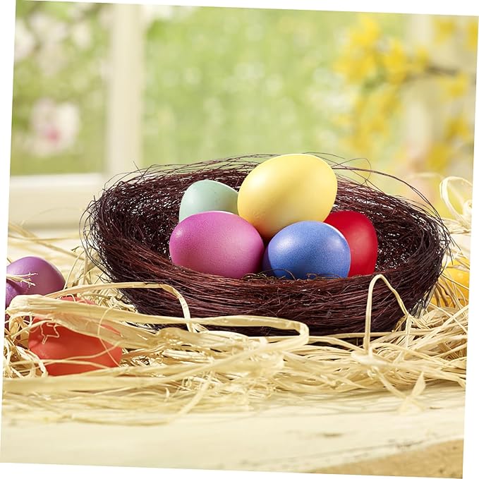 Cabilock 10pcs Natural Woven Birds Nests for Home Decoration Artificial Bird Nest for Parakeets Cockatiels and Decor