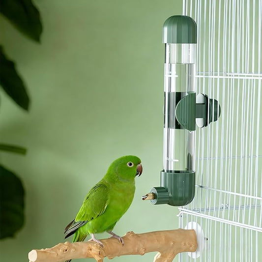 AOTU 7.4 Fl Oz Bird Water Dispenser Automatic Bird Water Feeder for Cage Parakeet Water Dispenser, Clear Cage Water Drinker for Cockatiels parakeet Budgies Green-cheeked Conure African Grey Sun Conure