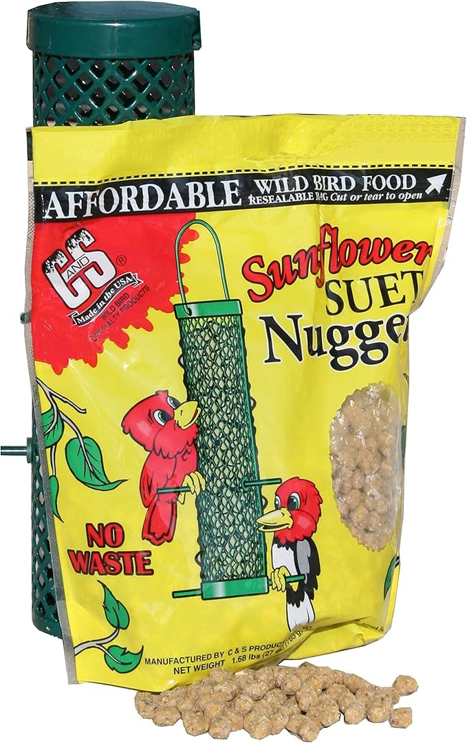 C&S Sunflower Suet Nuggets 27 Ounces, 6 Pack
