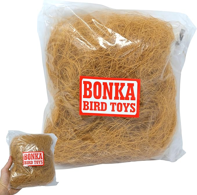 Bonka Bird Toys 3144 Coconut Fiber Bedding for Bird Nest Sterilized Natural Pet Fiber