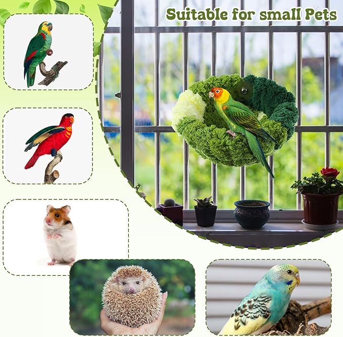 Bird Nest for Cage House Hanging Winter Warm Comfortable Bird Bed Durable Material Hanging Bedding for Conure Lovebird Canary Finch Coneshape Hamster Hummingbird Parakeet Laying Eggs Resting