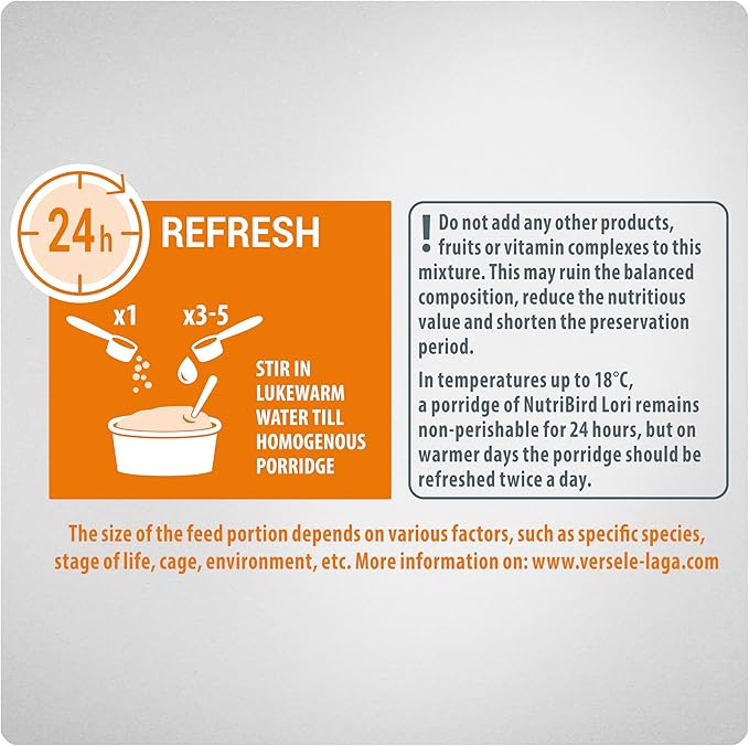 Versele Laga Orlux Lori Nectar Powder, 700 Grams, Complete Balanced Lorikeet Food