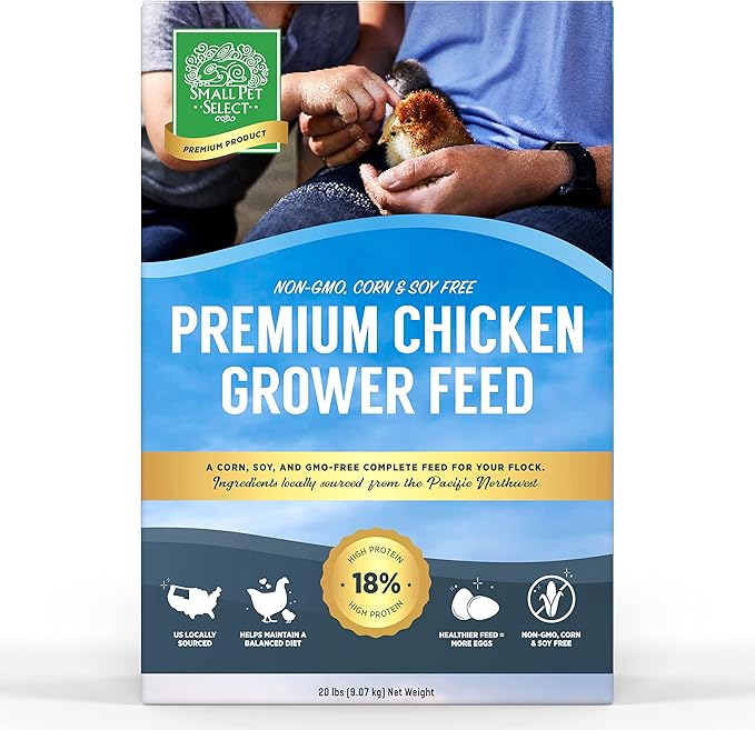 Small Pet Select - Chicken Grower Feed, Non-GMO, Corn & Soy Free, 20lb (Pack of 2)
