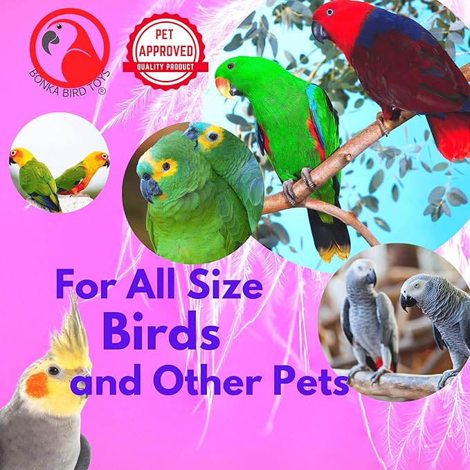 Bonka Bird Toys 2183 Pack of 6 Mini Sandals – Chewing Bird Toys for Budgies, Parakeets, Conures & Cockatiels – Small Bird Foraging & Enrichment Toys