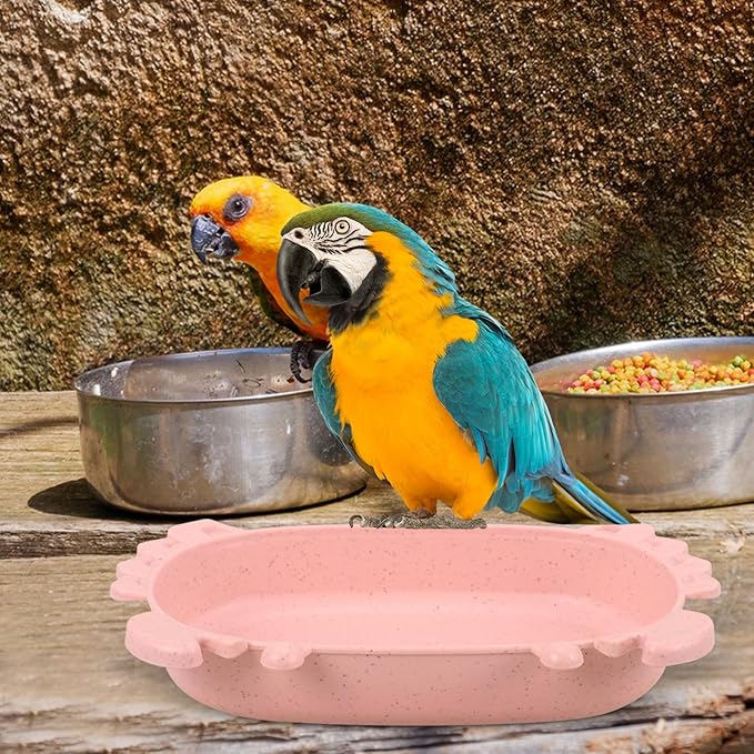 Toddmomy Indoor Bird Bath for Parakeets Bath Basin Playful Easy to Clean Bird Tub for Inside Cage for and Lovebirds