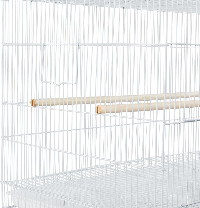 Topeakmart 30-inch Flight Bird Cage for Parrots Finches Budgies Cockatiels Parakeets Lovebirds Canaries with Slide-Out Tray, White