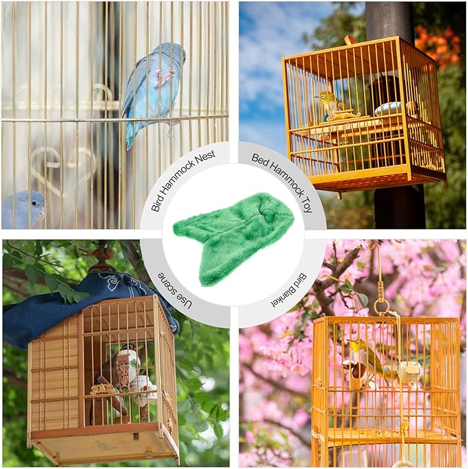 balacoo 1pc Parrot Blanket Winte Rbird Sleeping Bag Bird Heater Bird Blanket for Cage Hamster Hammock Bird Hanging Toy Cozy Corner Fleece Bird Blanket Bed Hammock Toy Long Tail Tent Plush