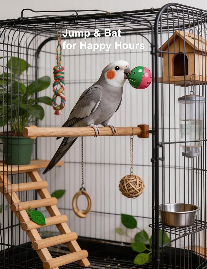 12 Pack Bird Toys, Safe Durable Chew Toys for Pet Parrots, Lovebirds and All Small Medium Birds