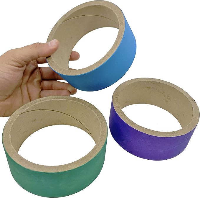 Bonka Bird Toys 3141 pk3 Jumbo 5 Inch Chew Bagels Foot Beak Feet Chewing Foraging Cardboard Shredding