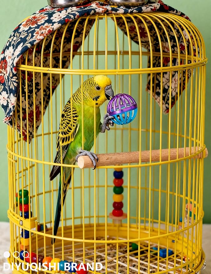 14-Piece Bird Toys Set for Parrots & Parakeets – Chew Balls with Bells, Woven & Rattle Toys (1.6'' - 2.8'')