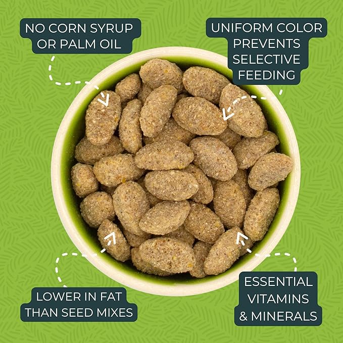 ZuPreem True Harvest Cockatiel Pellets - Natural Bird Food for Cockatiels, Medium Bird Pellet Diet for Quakers, Lovebirds, Small Conures, 2.5 lb (Pack of 2)