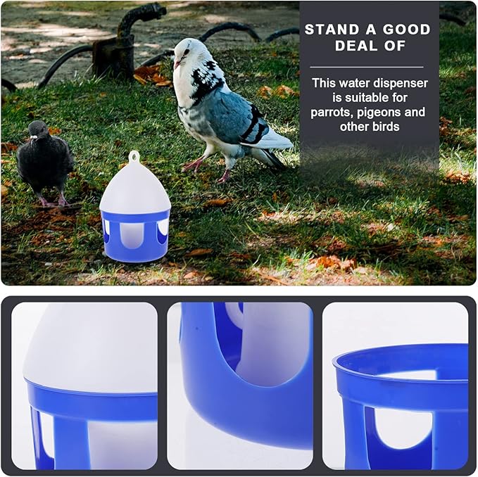 Mipcase of 2 Pigeon Water Feeder Bird Water Drinker Pigeon Drinker Plastic Feeder Dispenser