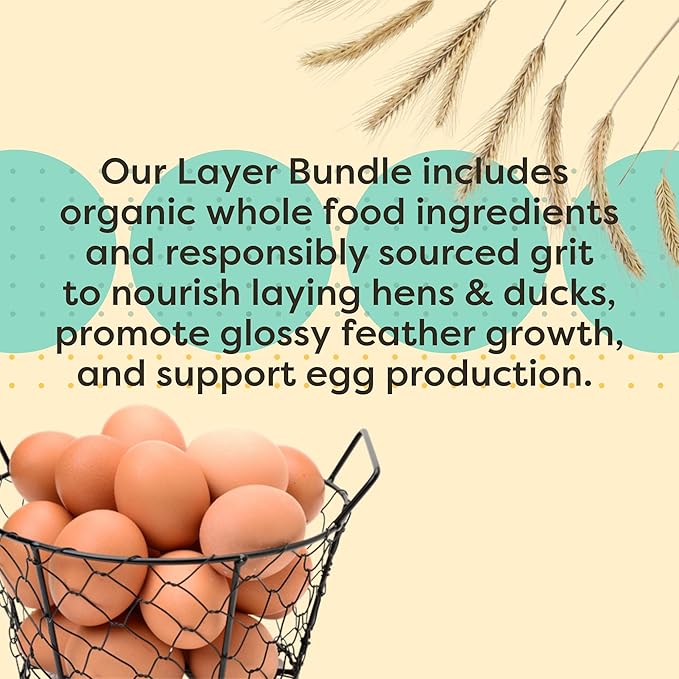 Scratch and Peck Feeds You are What Your Animals EAT Naturally Free Organic Herbs, Layer Grit, Feed for Chickens Ducks - Non-GMO Project Verified, Soy Corn