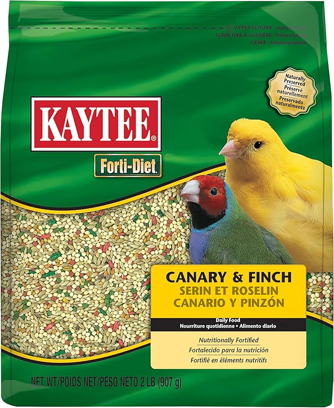 Kaytee Forti-Diet Pet Canary and Finch Bird Food, 2 lb