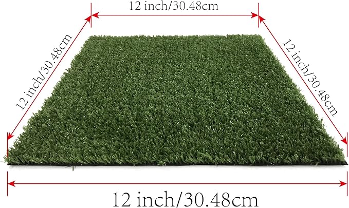 KuGuo Soft Plastic Fake Lawn Chicken Nesting Boxes Pads Chicken Bedding 12 x 12 inches (Soft Short Grass-6PCS)