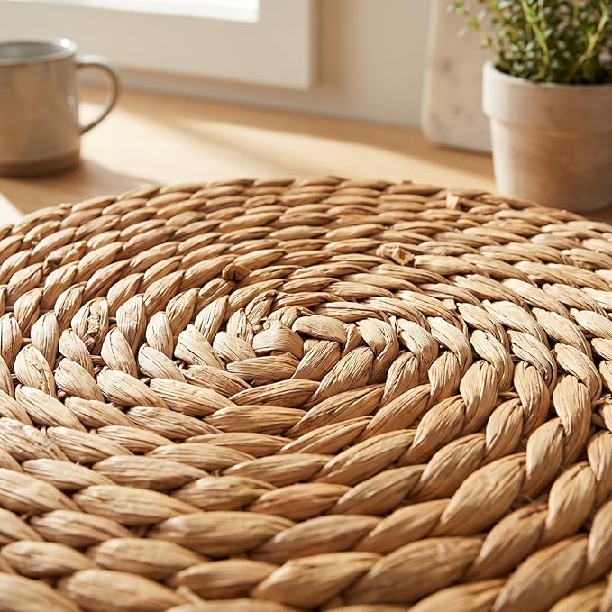 Toddmomy 5pcs Handmade Woven Bird Spawning Nest Flat Base Straw Bird Nest Bed Hatch Roosting for Dove Pigeon Parrot Turtle Quail Sparrow Bird Small Animal Breeding
