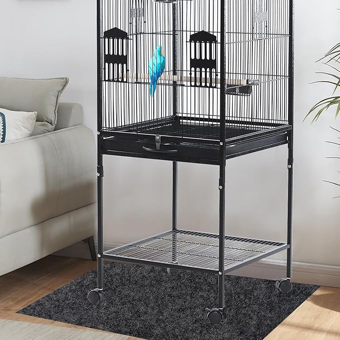 Bird Cage Floor Mat, 30x36 Inch Waterproof Under Pet Cage Liner Mat for Kennel Training, Reptile Aquariums, Non-Slip Felt Mat to Protect Floors