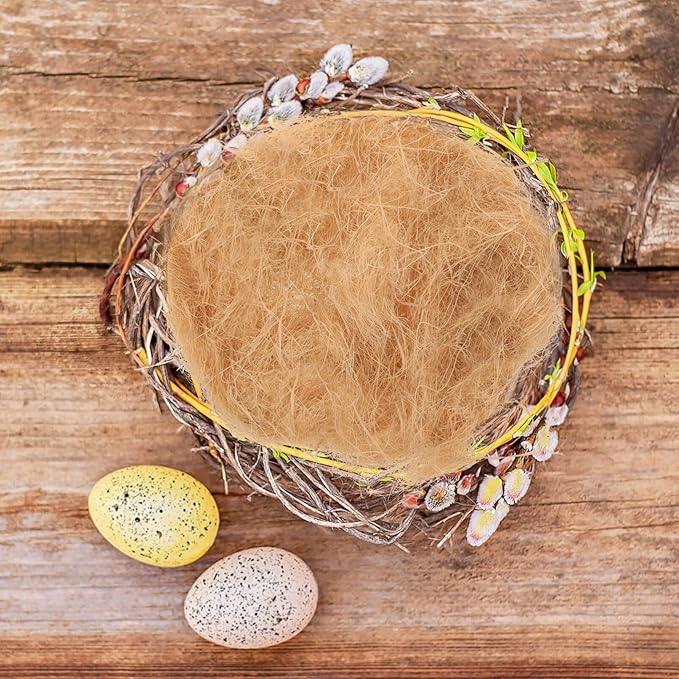 Yardwe 1bag Natural Bird Nesting Material Indoor DIY Bird Nest Supplies Raffia Grass for Parrots Hummingbirds Wild Birds for Bird House Cage Nesting