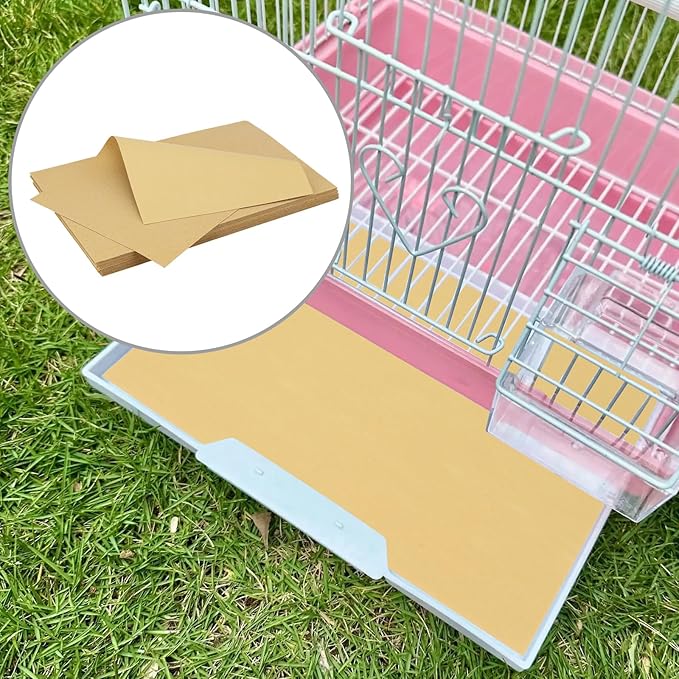 45 Pcs Bird cage Liner Paper, 11 x 17 inch Gravel Liner Paper for Bird Cage, Parrot Cage Sandpapers Cushion Pad Birdcage Liner Bedding Calcium Paper Special for Bird Cage in Sea Sand