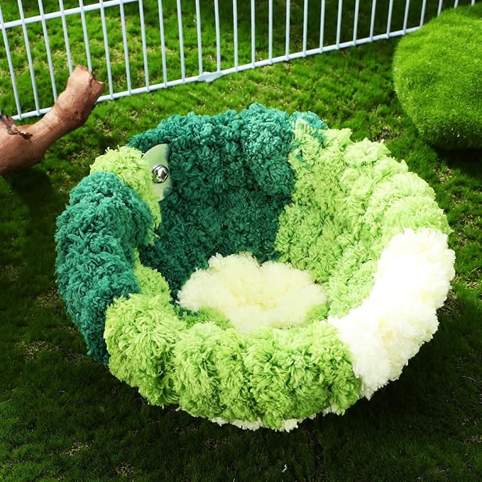 LIOOBO Winter Bird Nest for Cage - Cozy Parakeet Bed with Soft Fleece Lining Easy Cage Mounting Bird Sleeping Hut for Parrots and Small Birds Comfortable Nesting and Breeding Hideaway 6.69X6.69X3.93In