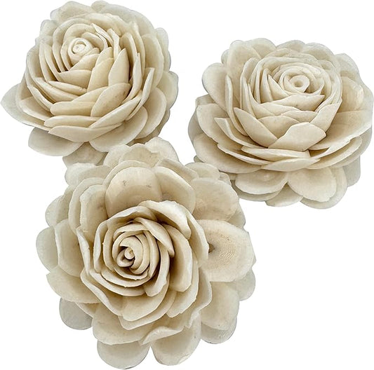5177 Pk3 Medium Sola Chrysanthemum - Handmade beautiful soft sola wood flowers, Delicate chewable petals, Lightweight, Stuff treats inside, Great for Cockatiels Conures Budgies Parrotlets and more
