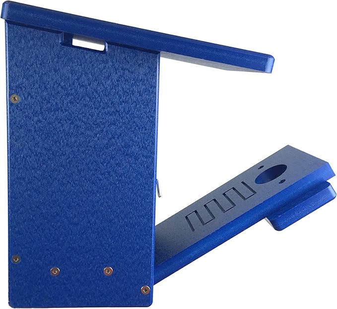 Kettle Moraine Eastern Bluebird Recycled Nest Box (Nest Box + Pole Package, Blue/Blue)