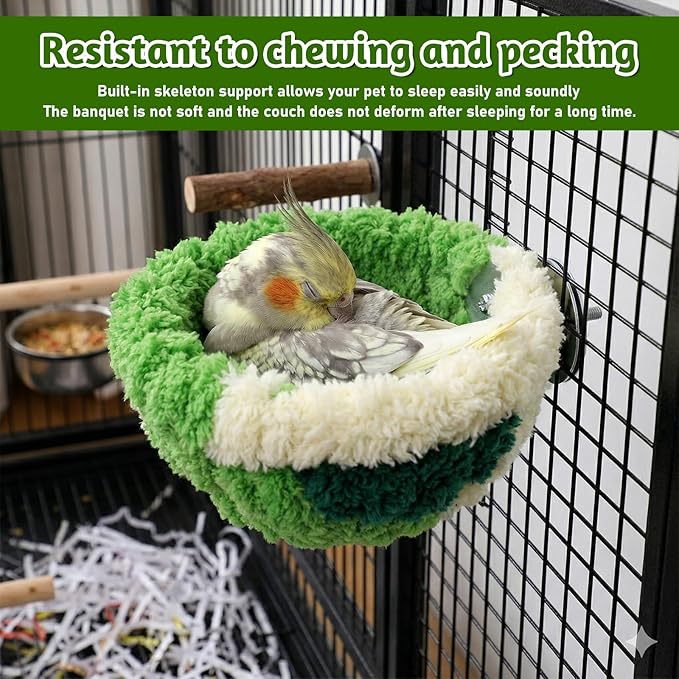 Bird Nest for Cage Small Breeding Bed Bird Hanging Hammock for Parakeet Budgie Cockatiel Conure Small Birds