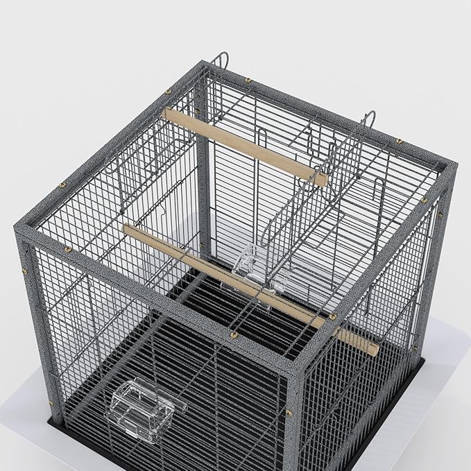 Garvee Small Bird Cage with Playground Stand, 20 Inch High Travel Bird Cage for Parrot, Parrot Carrier for Parakeet, Cockatiels, Budgies Medium Small Sized Birds
