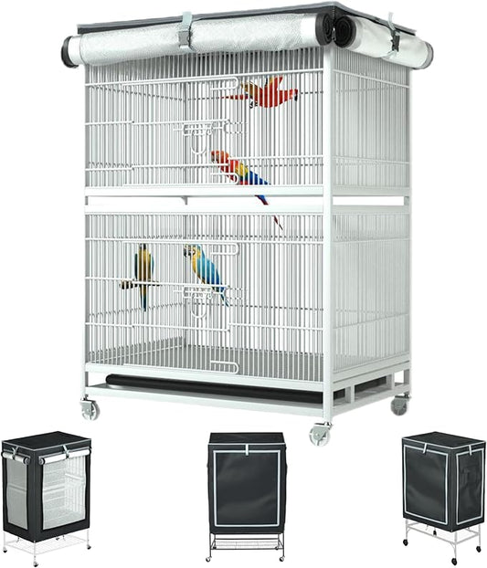 Large Bird Cage Cover - 600D Cage Covers for Night, Good Night Bird Cage Cover for Large Birdcage,Indoors or Outdoors (M)