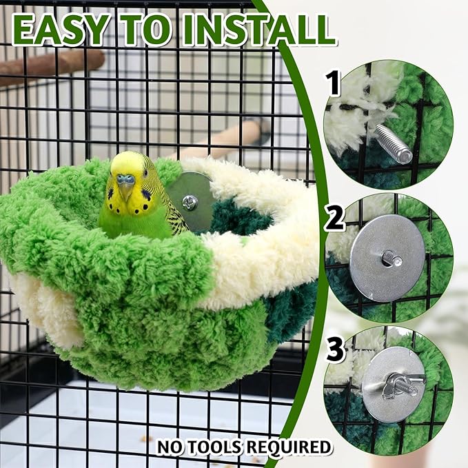 Bird Nest for Cage Small Breeding Bed Bird Hanging Hammock for Parakeet Budgie Cockatiel Conure Small Birds