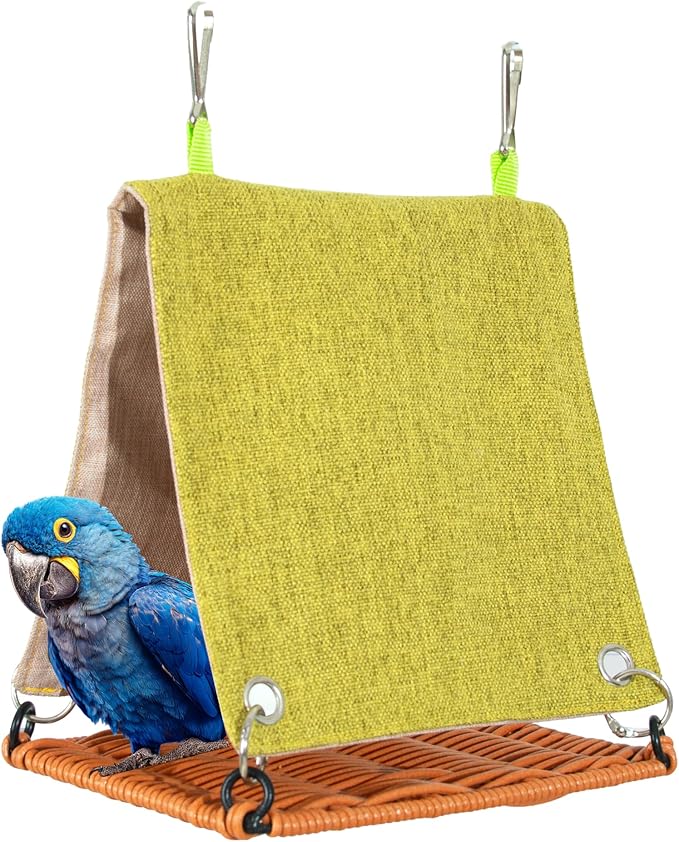 Cozy Bird Bed for Cage, Hanging Bird Nest & Hideaway Hut - Washable Parakeet Cage Accessories, Soft Bird Hammock for Parakeet, Cockatiel, Lovebird, Conure, Finch, Budgie