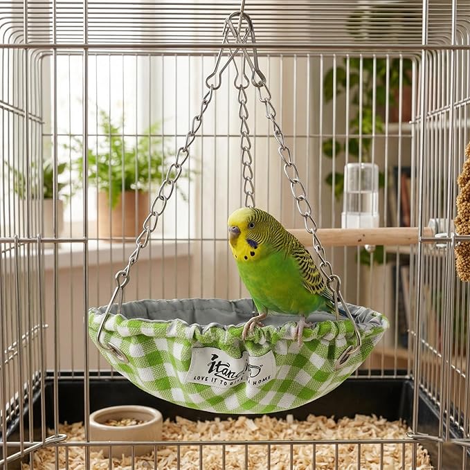 Hanging Bird Bed for Parakeet Bird Bed for Cage Waterproof Birds Hammock Swing Nest Parakeet Beds Nest for Conures Budgies Lovebirds Canary Finch Small Parrots