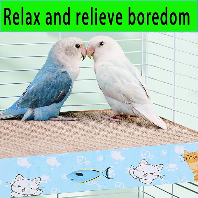 2Pcs 7.4in Paper Bird Toys, Bird Platform, Parrot Toy, Help Birds Clean Beak, Release Stress, Reduce Boredom - Suitable for Macaws, Small Parakeets, and Other Small to Medium-Sized Pet Birds