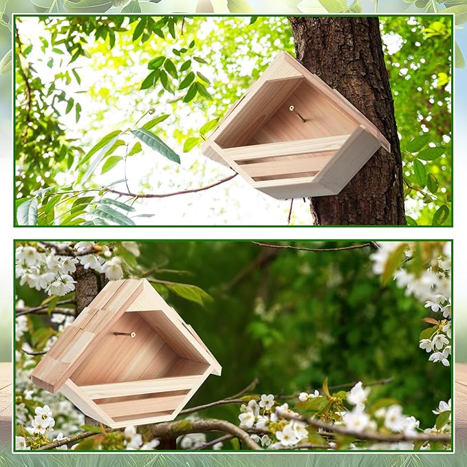 DoubleFill 1 Pcs Cedar Dove Nesting Box Dove House Nest for Bird Pigeon Outside Doves Nesting and Roosting Platform Garden Decoration (Novelty)