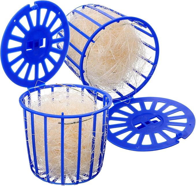 BESPORTBLE Bird S Nest Toys Set - Natural Nesting Material for Parakeets Easy to Install Hanging Cage Nest Ideal Bird Supplies for Stress Relief and Comfort 2.91 X 2.91 X 2.75 Inches