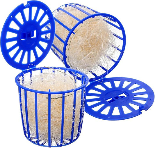 BESPORTBLE Bird S Nest Toys Set - Natural Nesting Material for Parakeets Easy to Install Hanging Cage Nest Ideal Bird Supplies for Stress Relief and Comfort 2.91 X 2.91 X 2.75 Inches