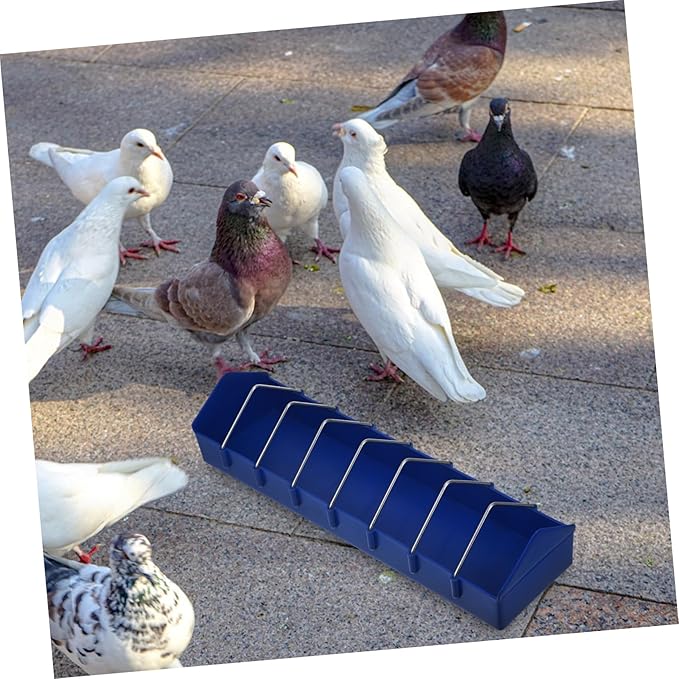 Bird Feeder Plastic Slot Storage Trough Bird Food Dispenser Feeding Dish Container Pigeon Supplies 40cm for Animals Pigeon Feeder
