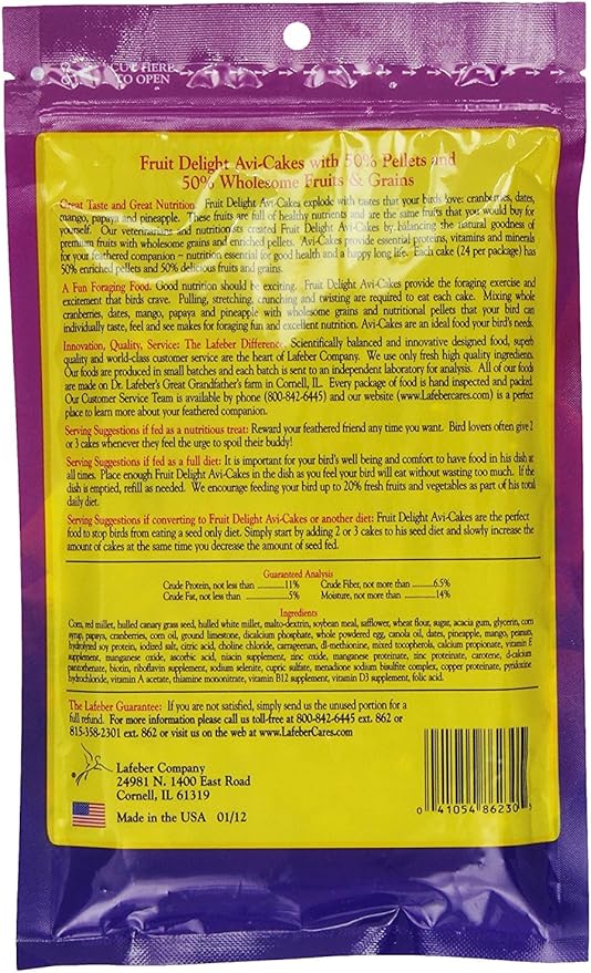 Avi-Cakes Fruit Delight Gourmet Bird Food