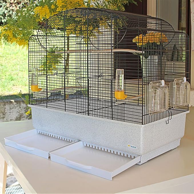 Ferplast Ferplast Bird Cage Canaries Cage Canto Exotic Bird Cage, Reproduction Breeding Cage with Partition and Accessories, 71 x 38 xh 60.5 cm.